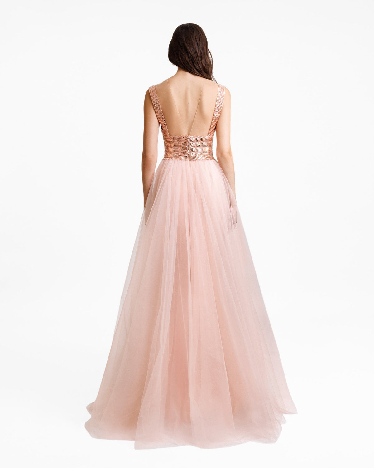 Embellished Corseted Tulle Dress