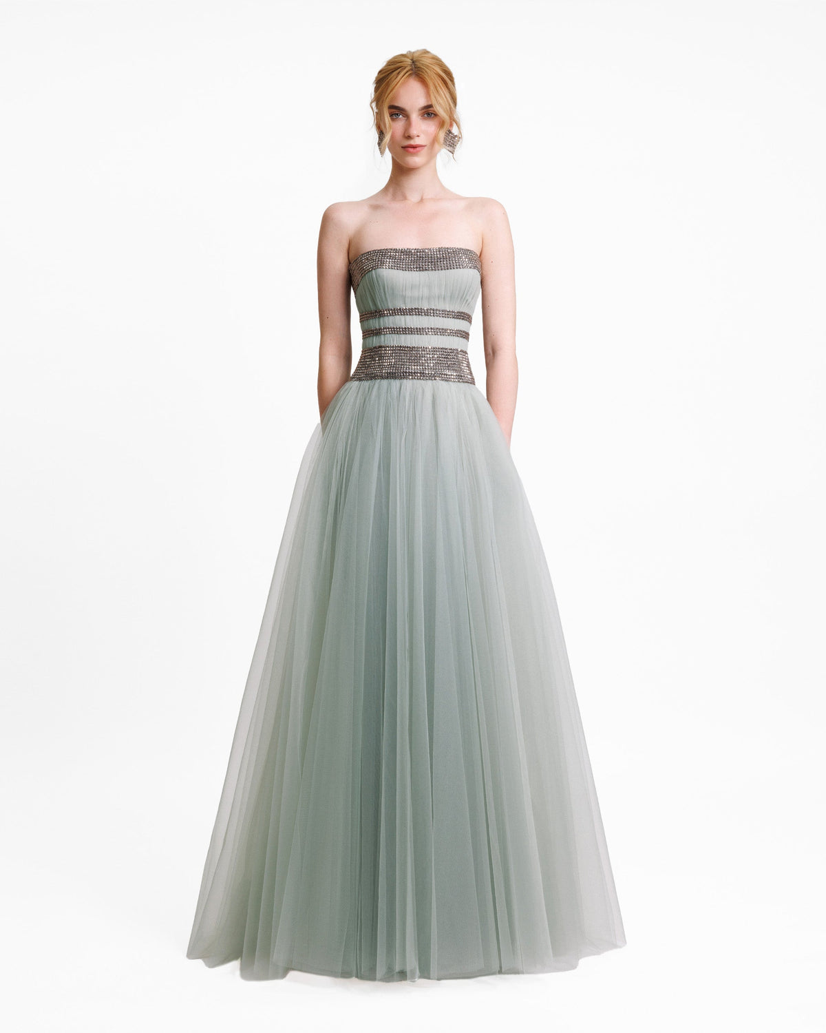 Embellished Corset Tulle Dress