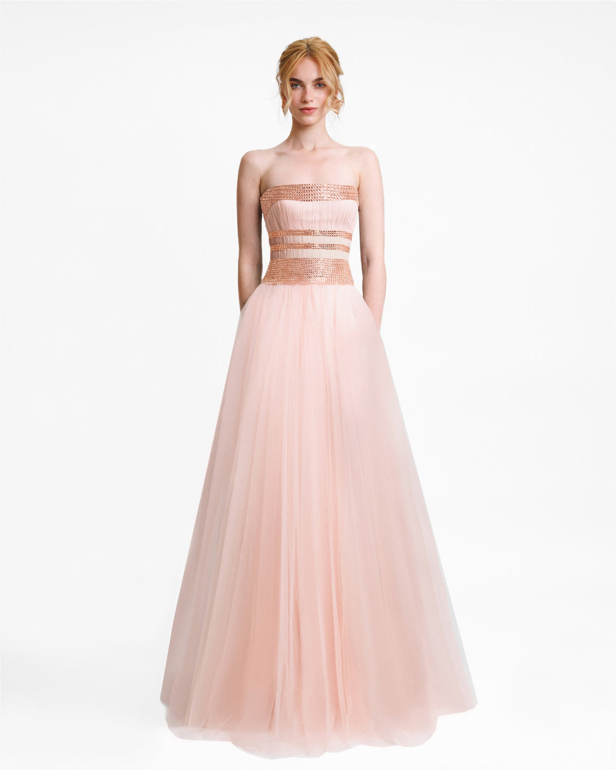 Embellished Corset Tulle Dress