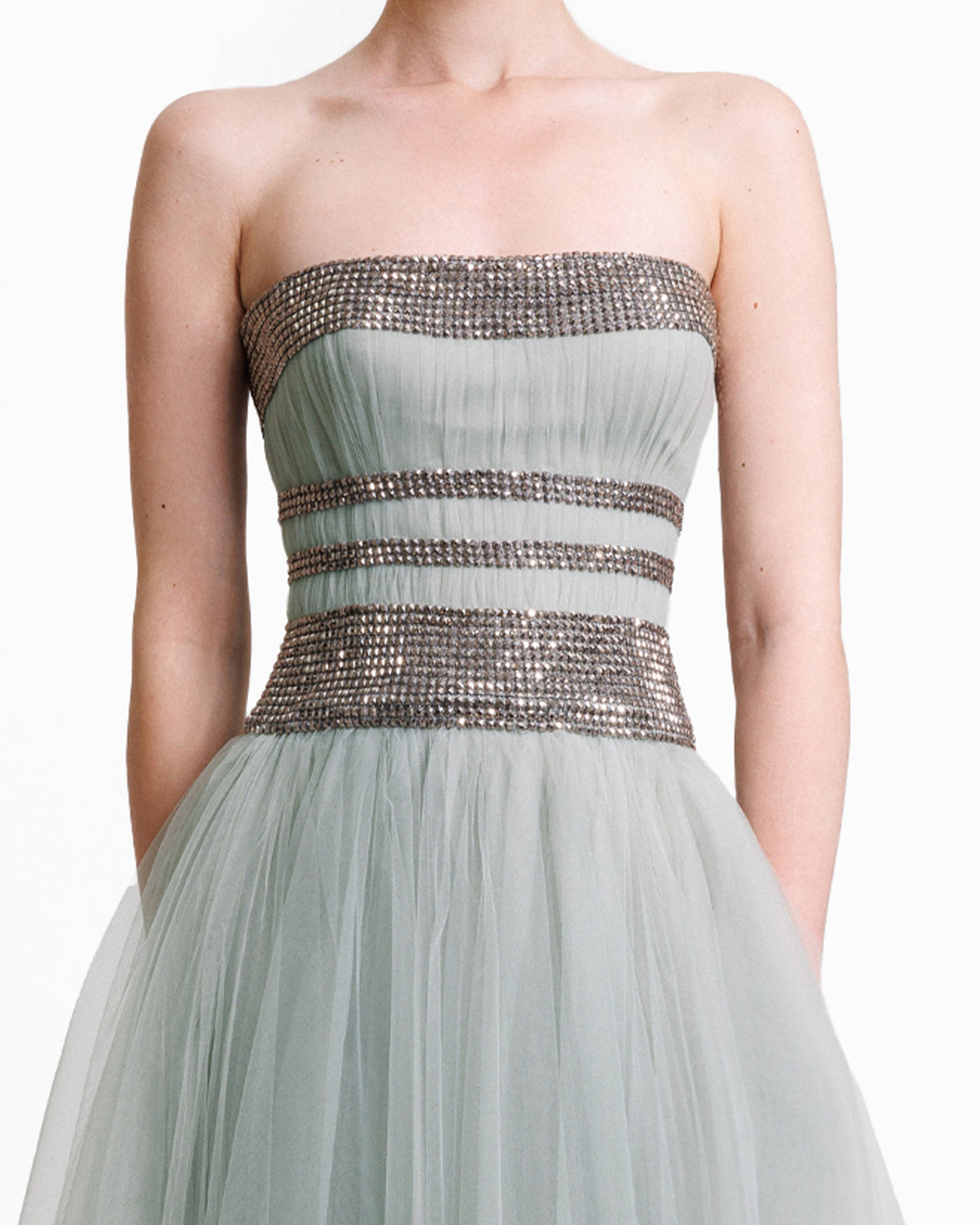 Embellished Corset Tulle Dress