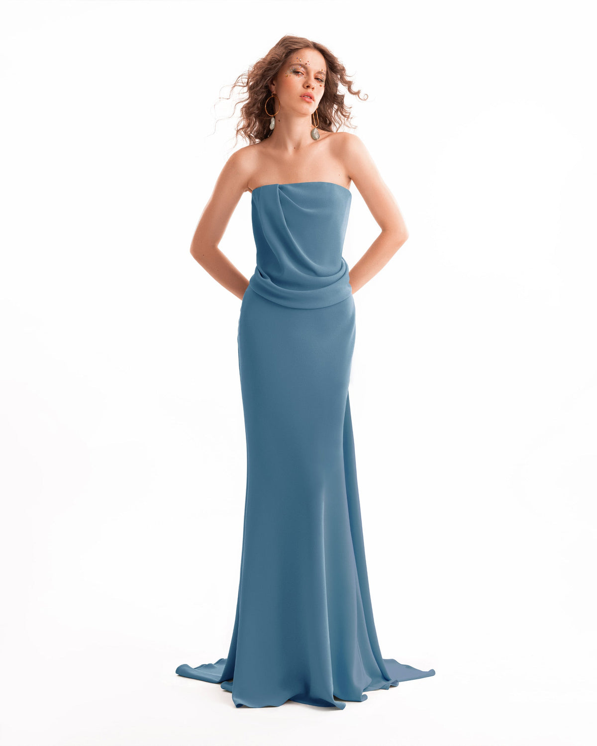 Strapless Draped Dress