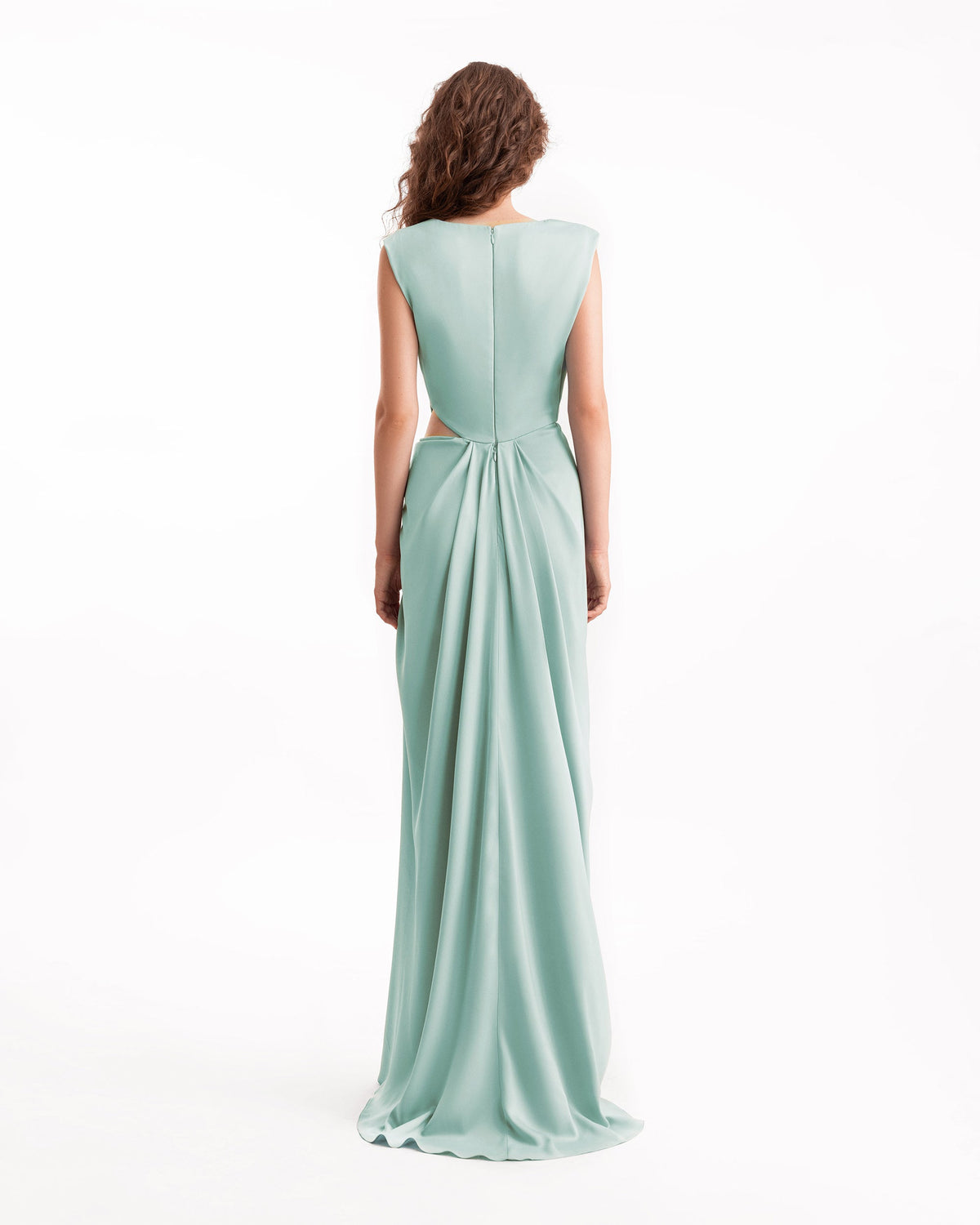 Cowl-Neck Draped Dress