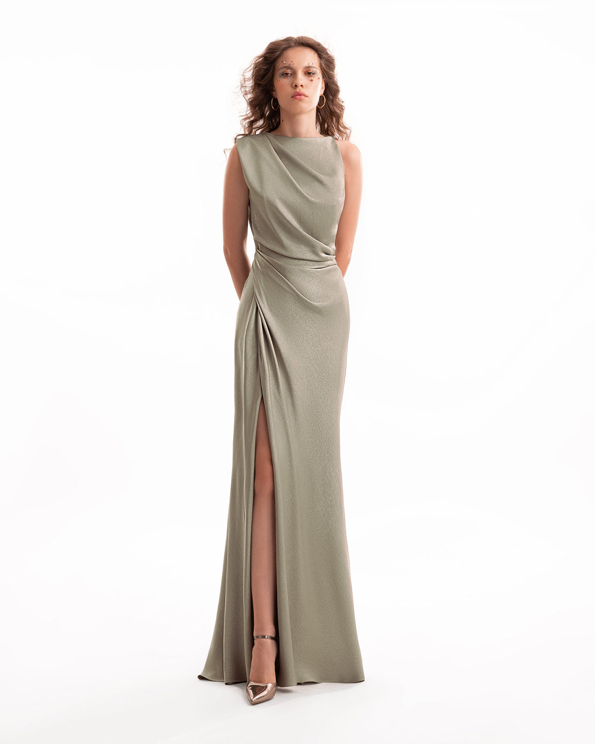 Asymmetrical Draped Dress