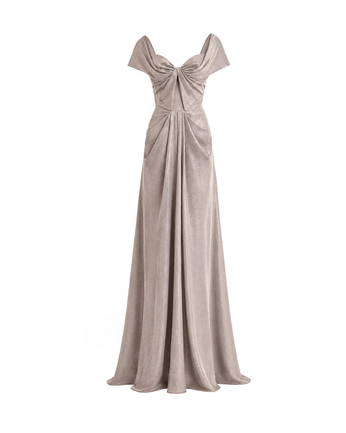 Sweetheart Draped Long Dress