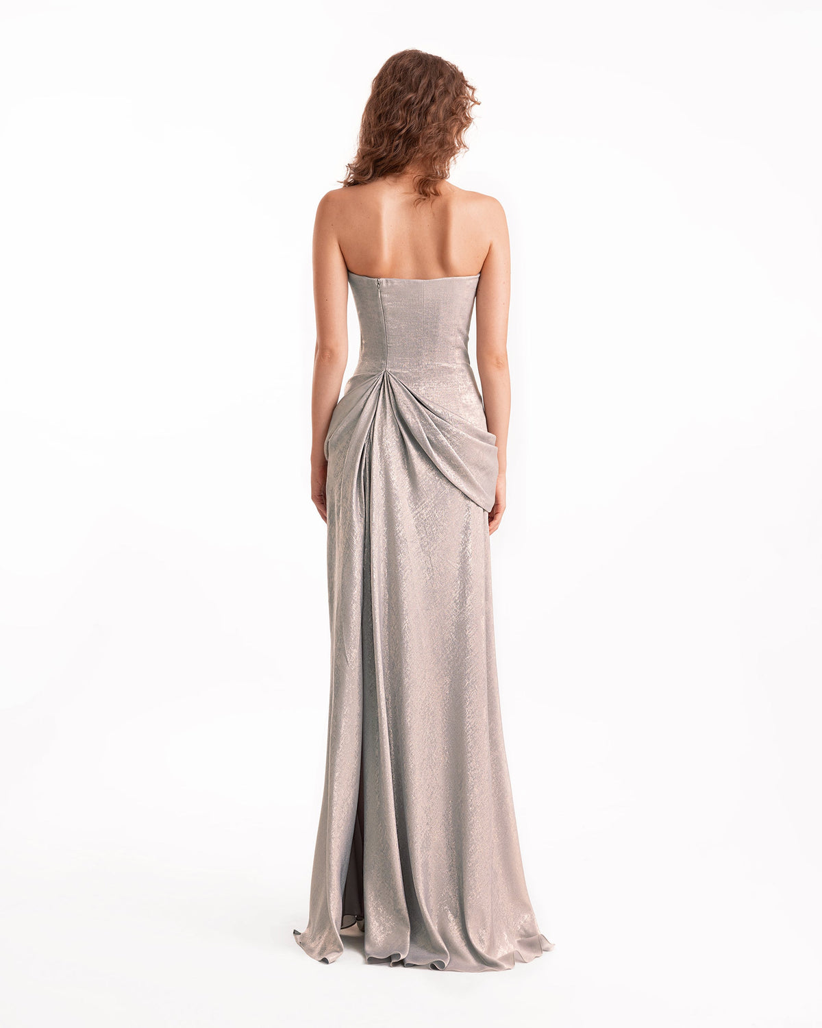 Strapless Sculpted Draped Dress
