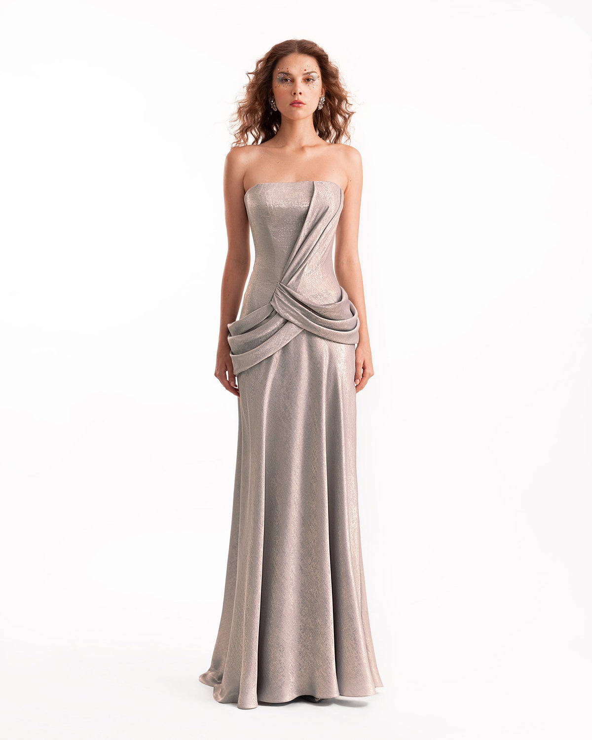 Strapless Sculpted Draped Dress