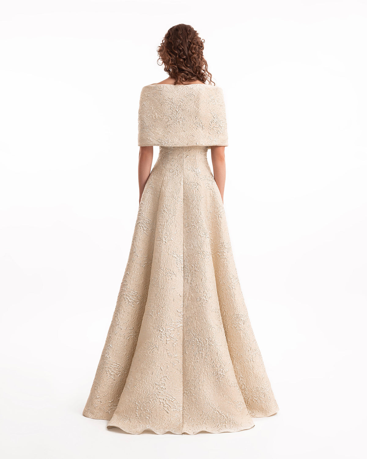 Sweetheart Off-Shoulder Jacquard Dress