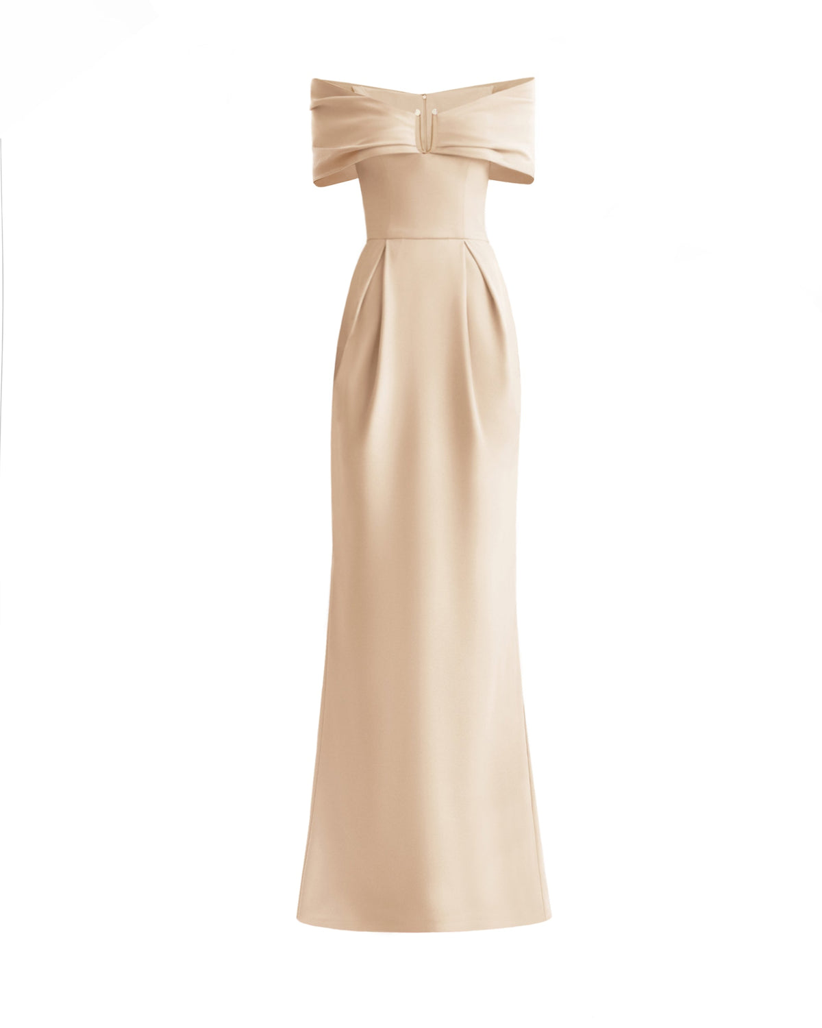Beaded Buckle Off-Shoulder Dress
