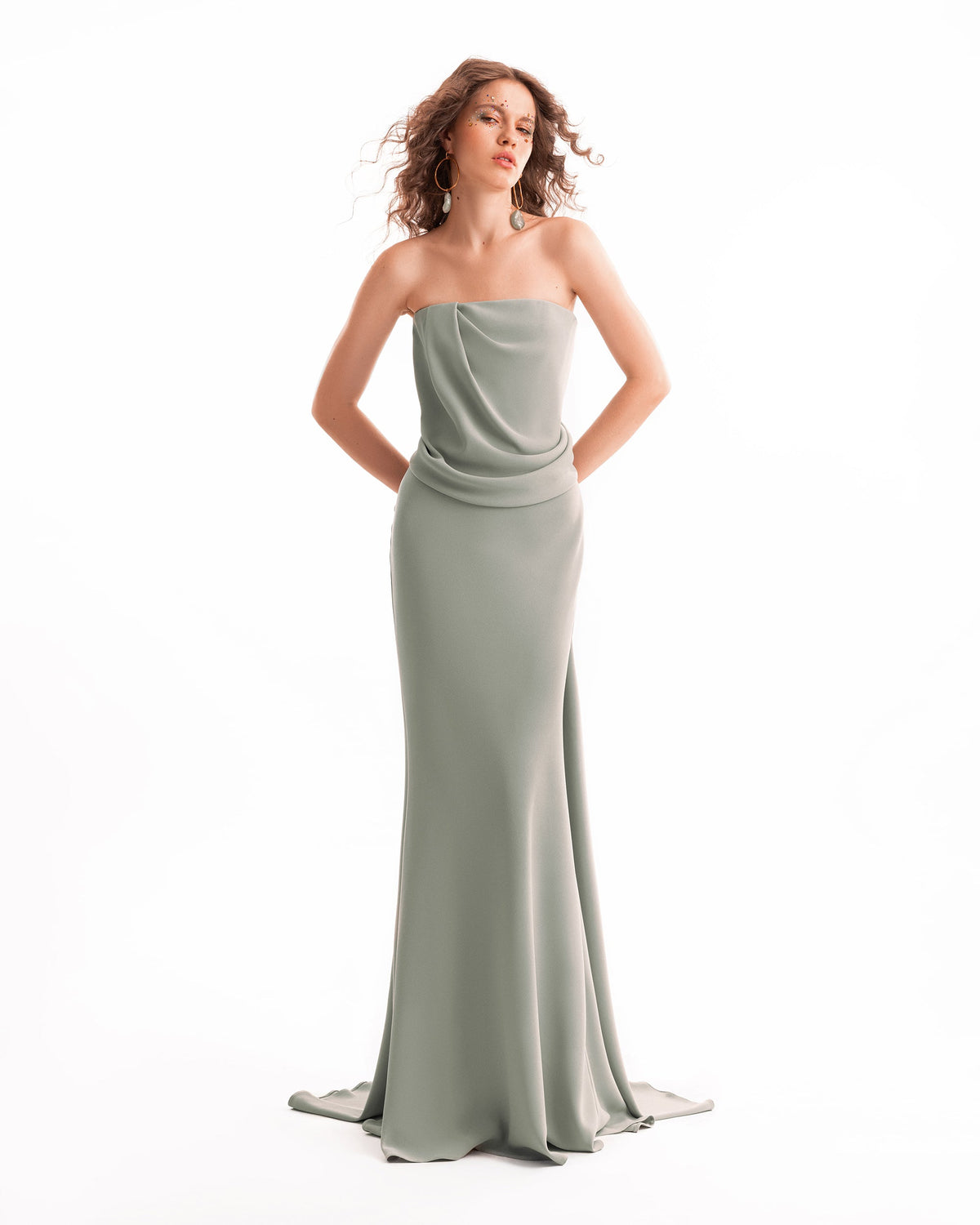 Strapless Draped Dress