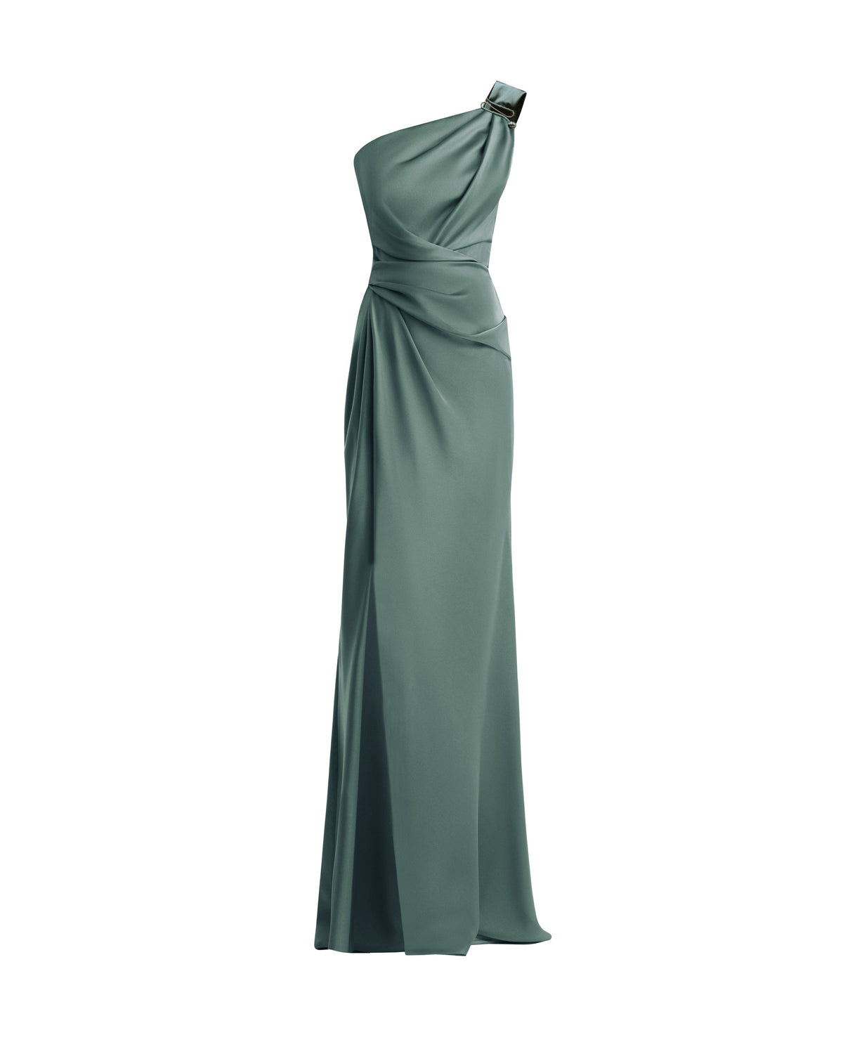 One-Shoulder Satin Dress