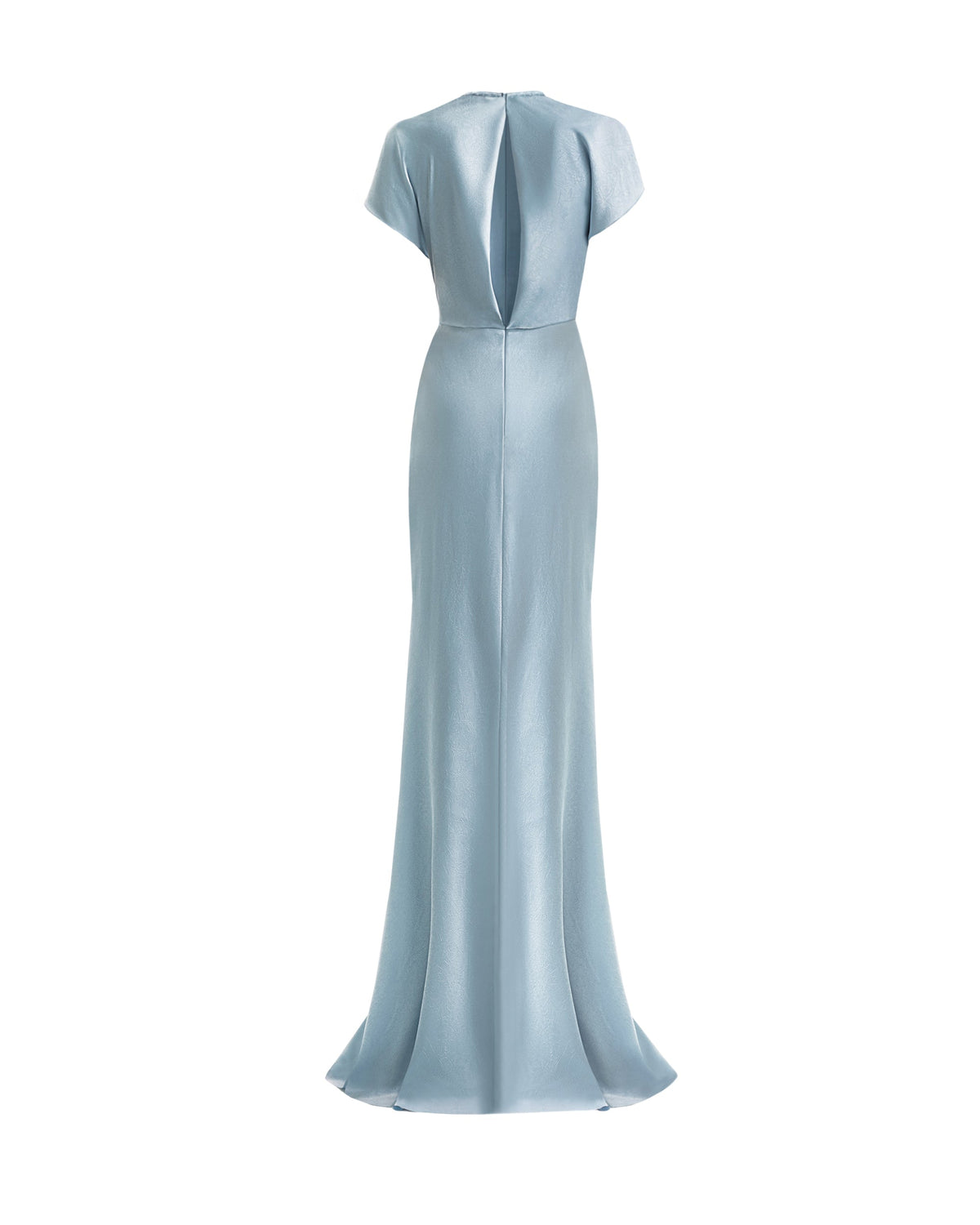 Draped V-Neck Dress with Flower Detail