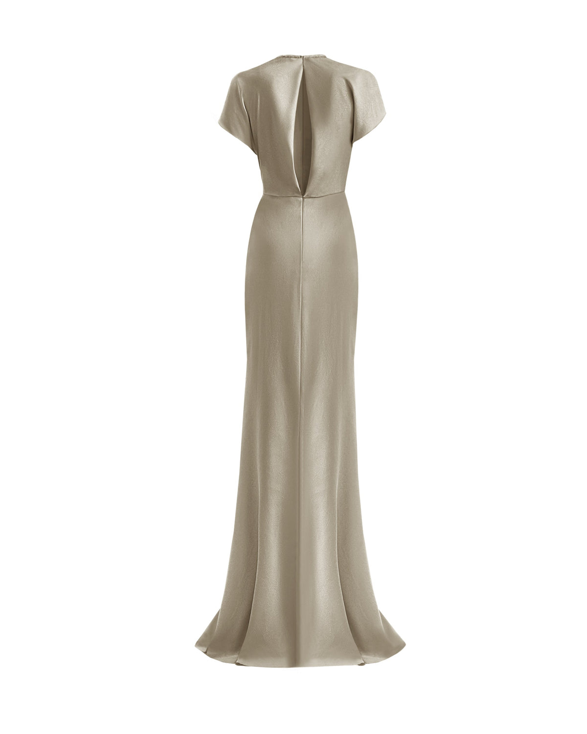 Draped V-Neck Dress with Flower Detail