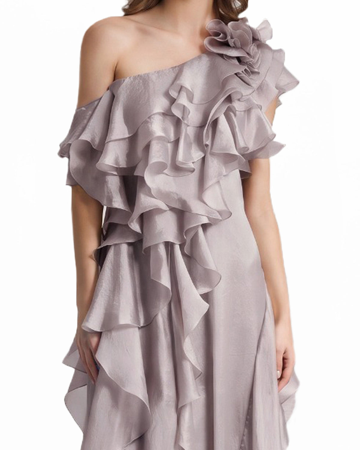 Long Shiny Garza Dress
