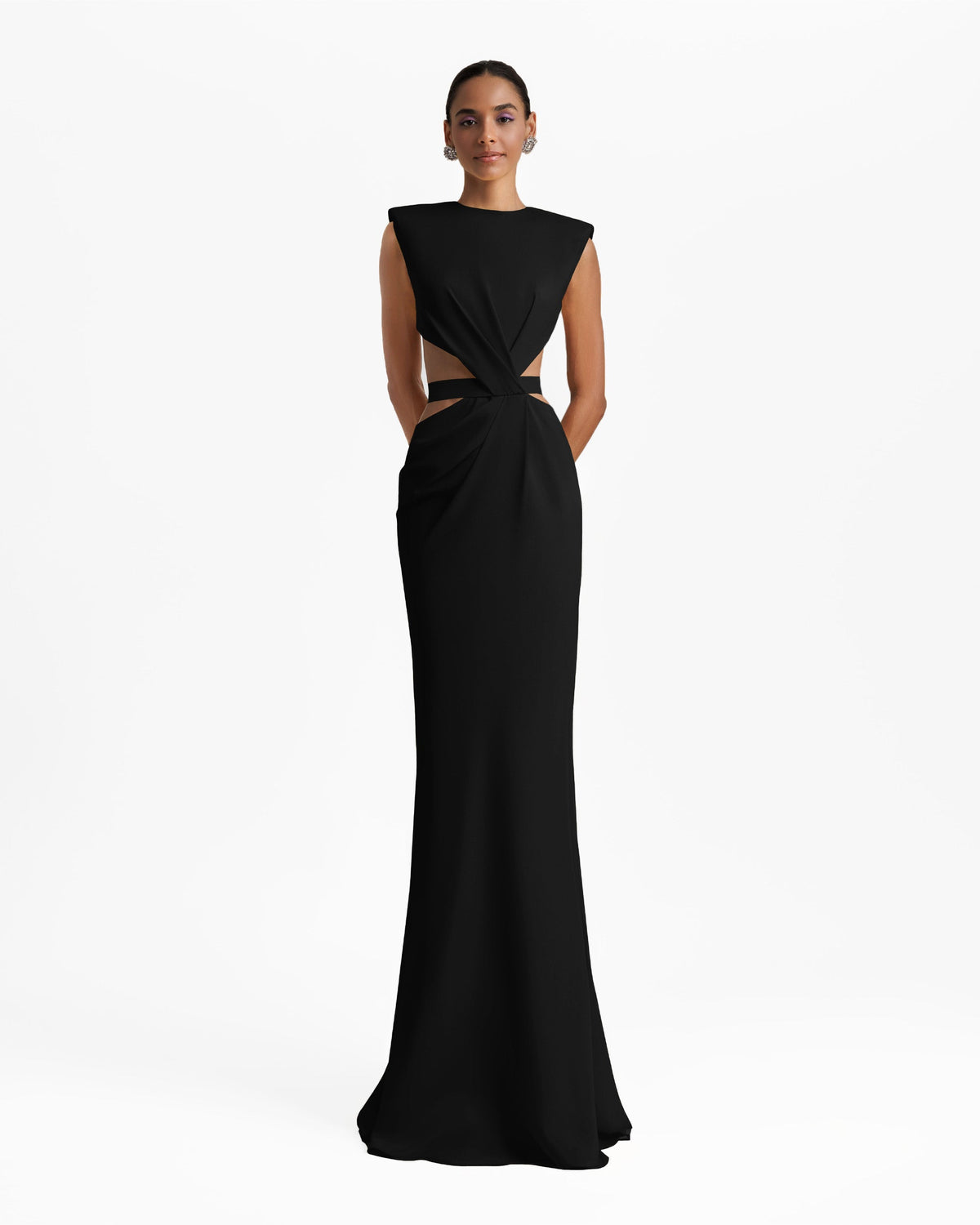 Black Long Dress With Cut-Outs