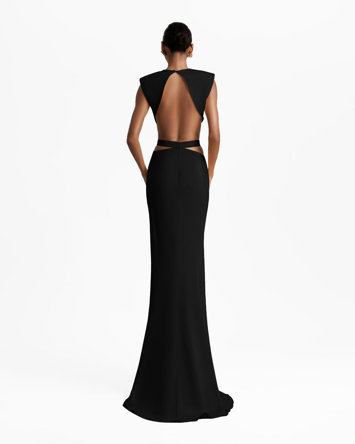 Black Long Dress With Cut-Outs