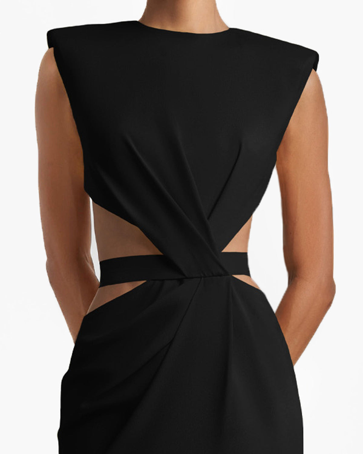 Black Long Dress With Cut-Outs