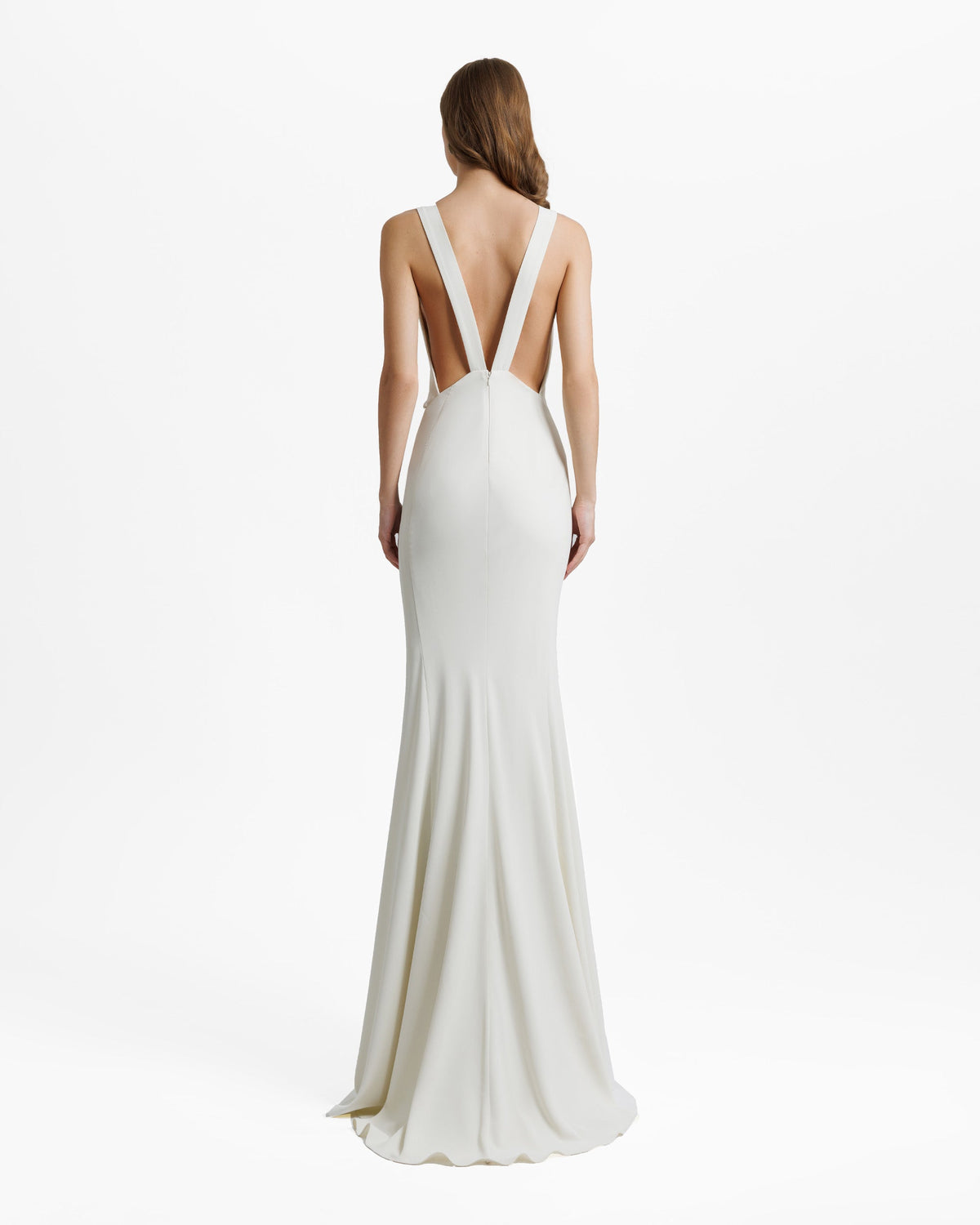 Slim-Cut Cream Dress
