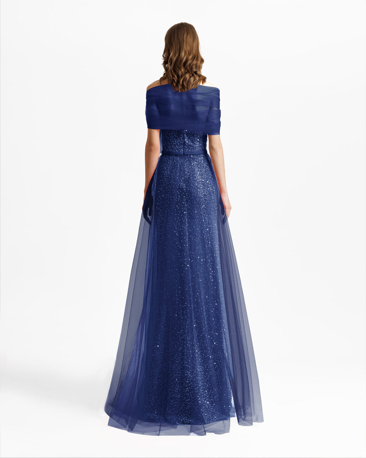Dress Navy Blue With Bow Design