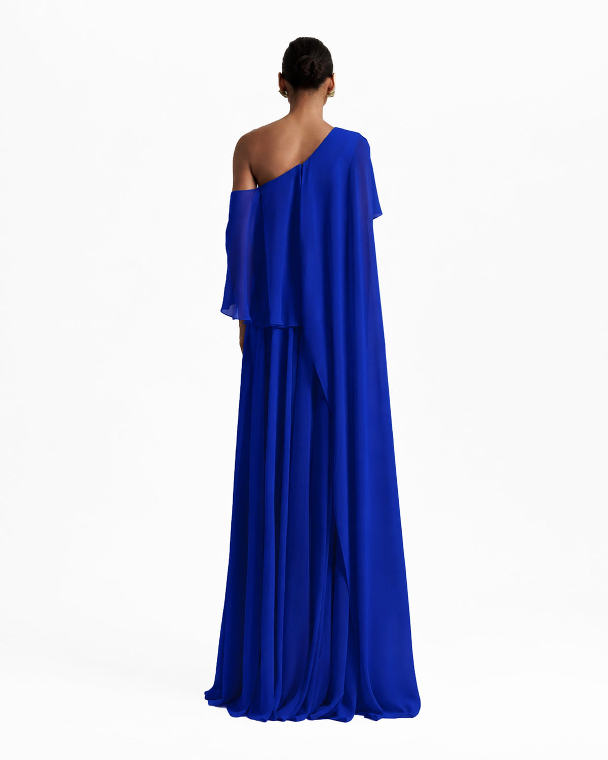 One-Shoulder White Dress with Ruffles