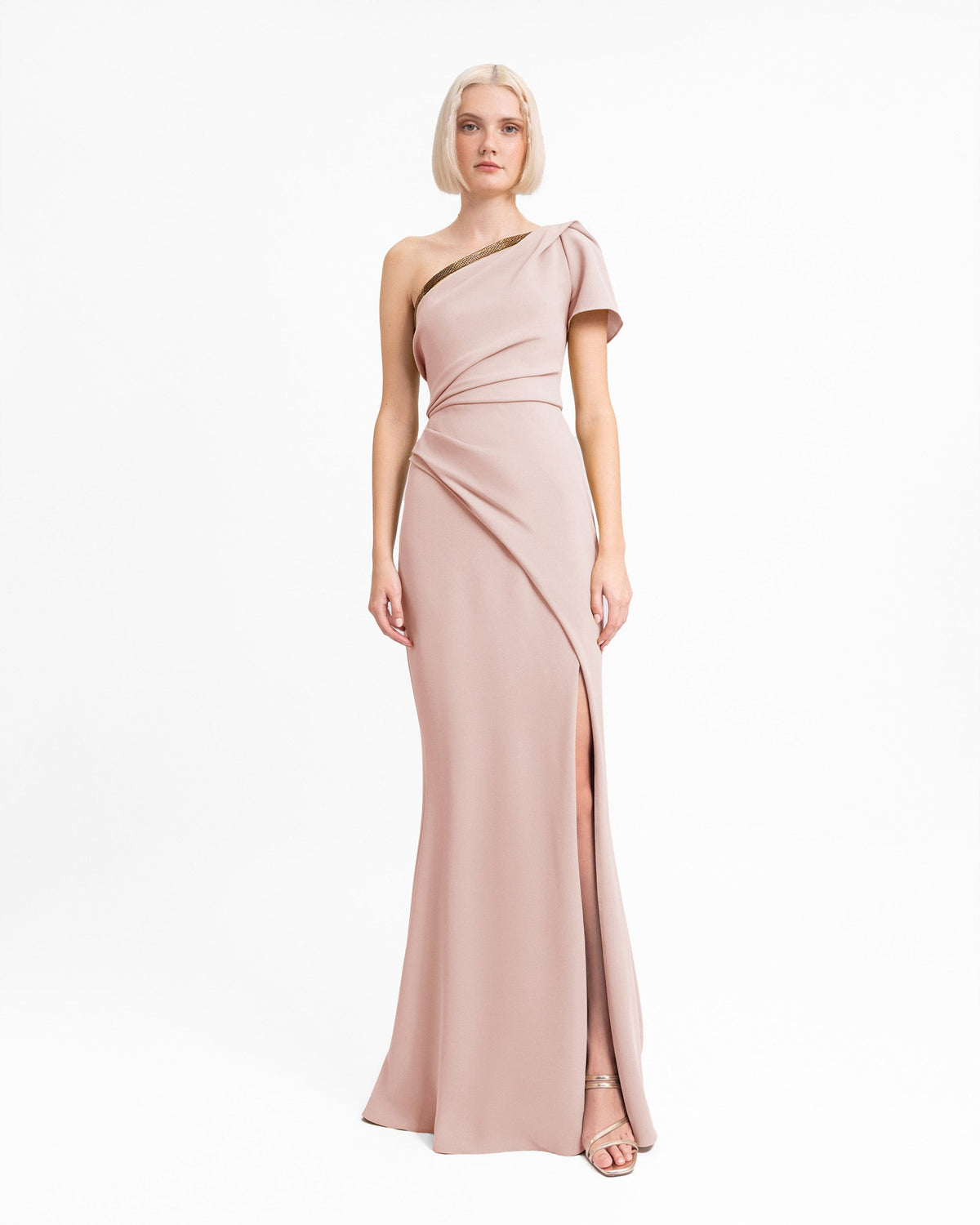 One-Shoulder Draped Dress