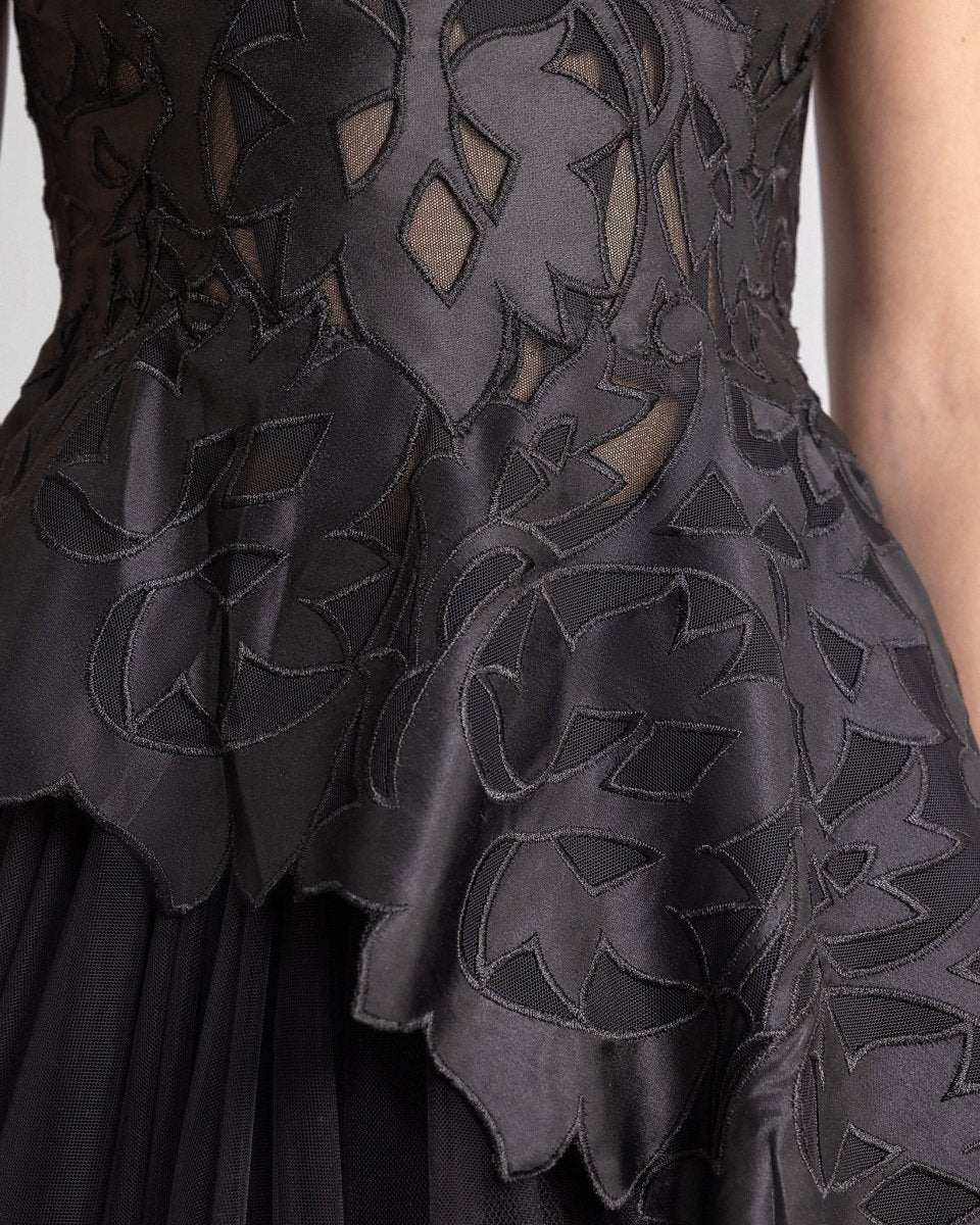 Embroidered Satin Set