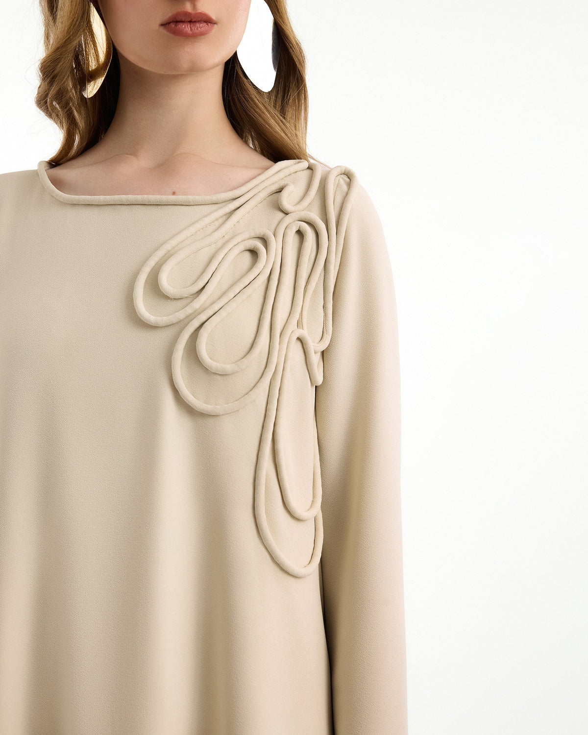 Long-Sleeve A-Line Dress