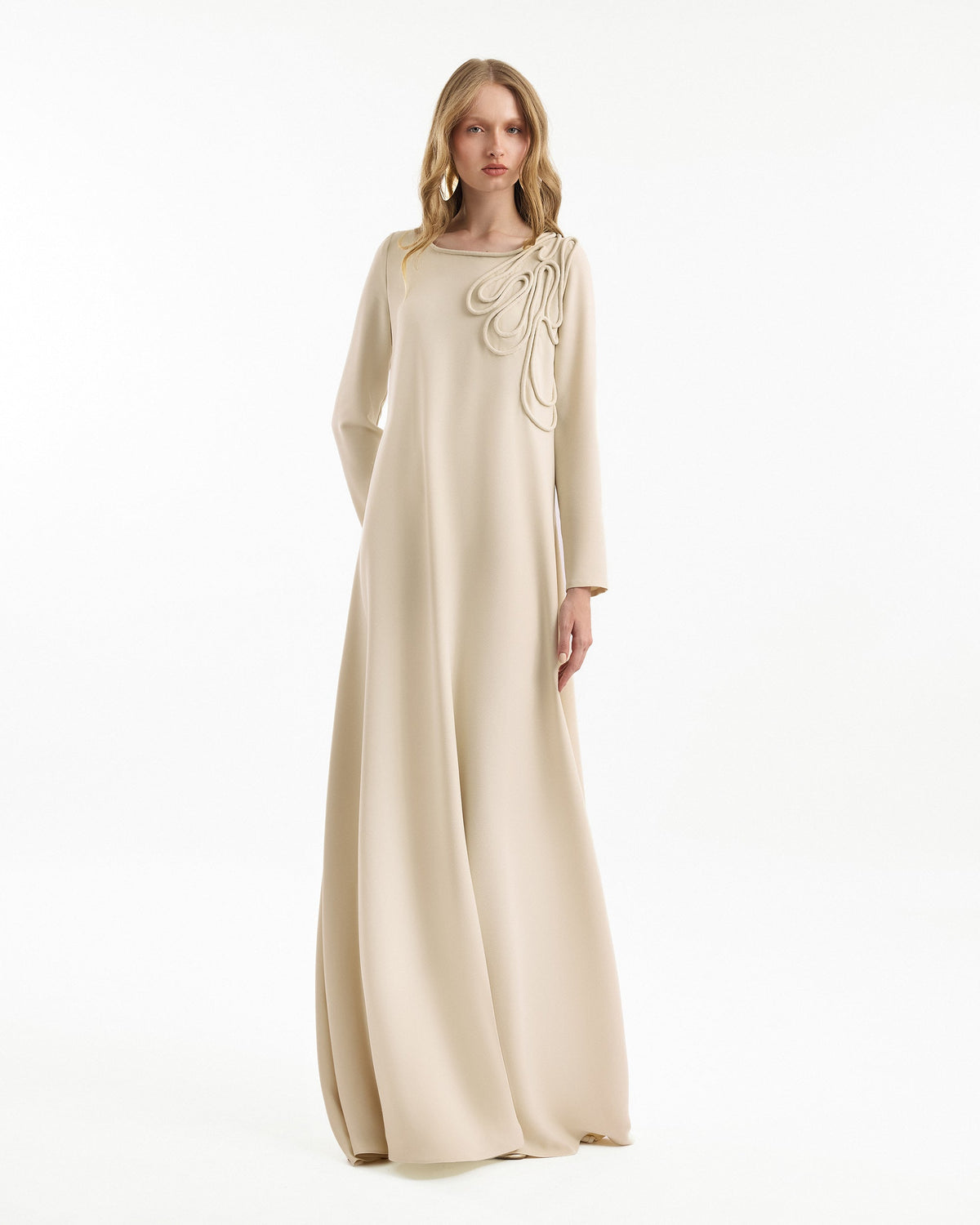 Long-Sleeve A-Line Dress