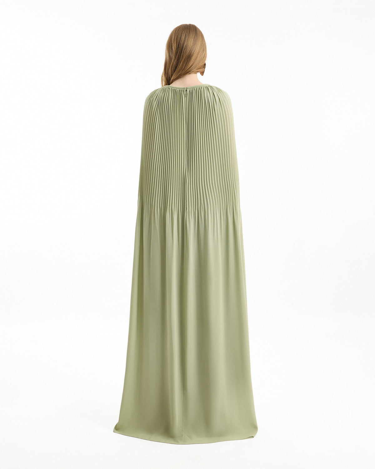 Pleated Cape Dress