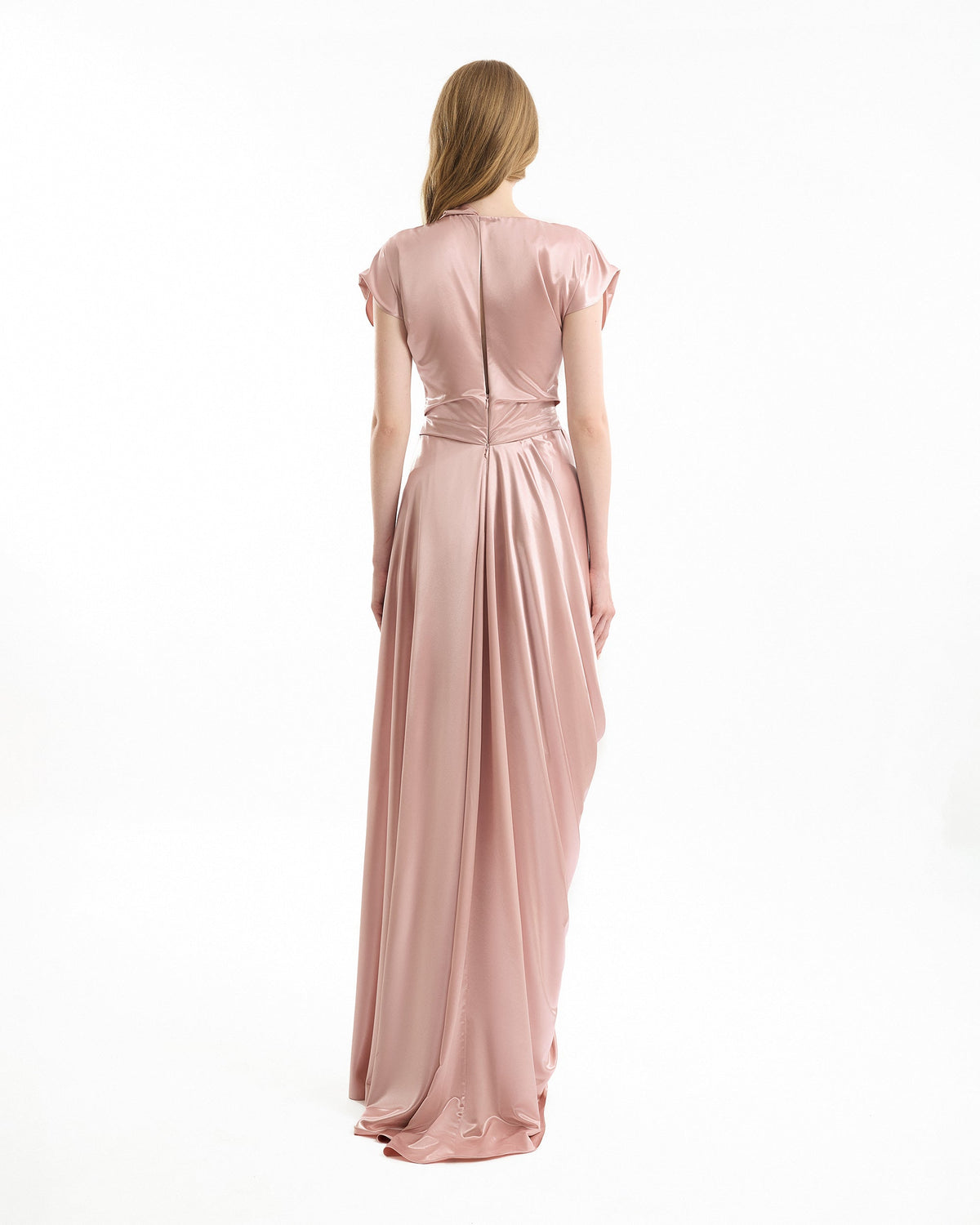 Cowl-Neck Draped Dress