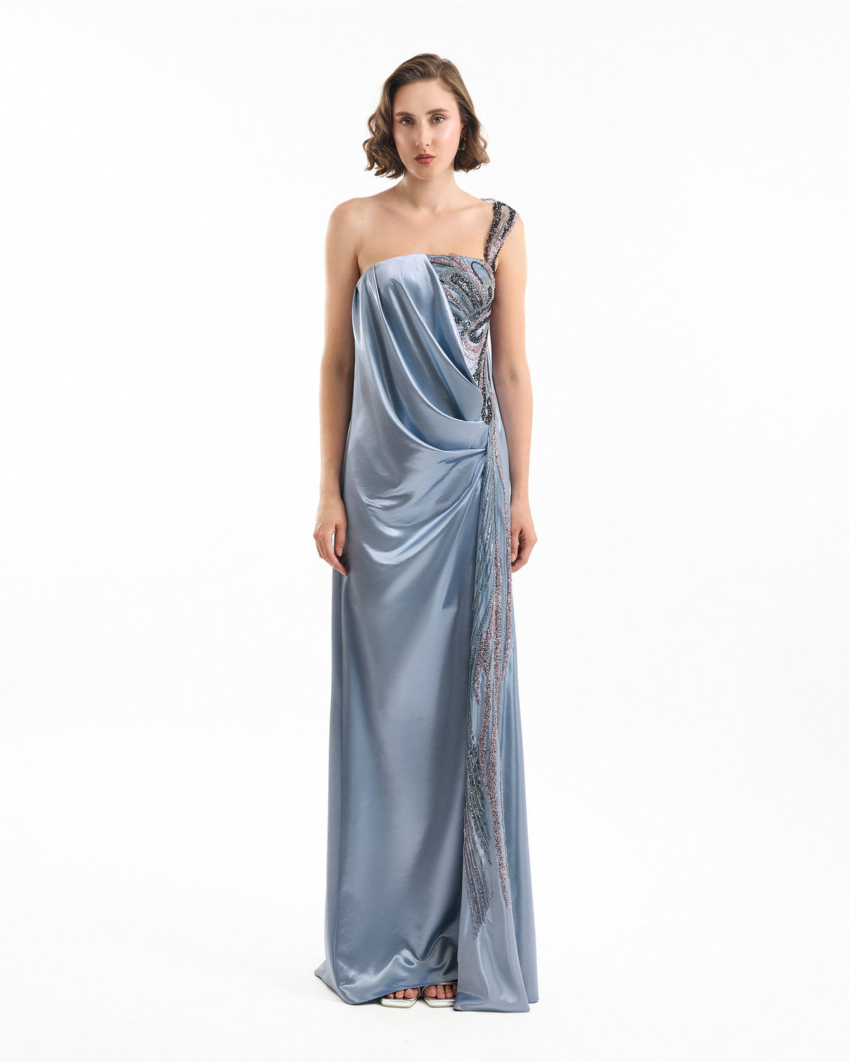 One-Shoulder Draped Dress