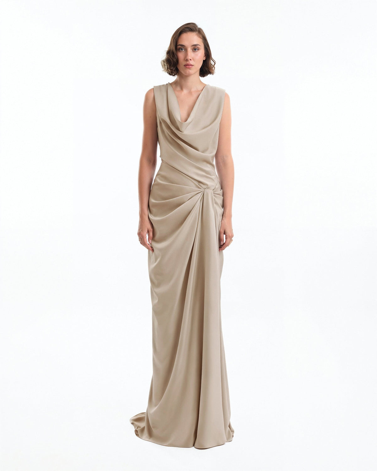 Draped Long Dress