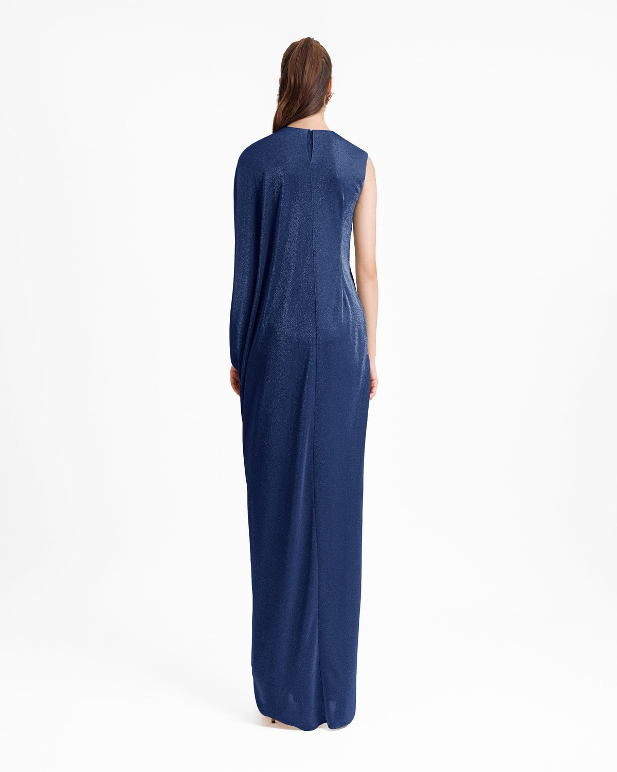Asymmetrical Draped Sleeve Dress