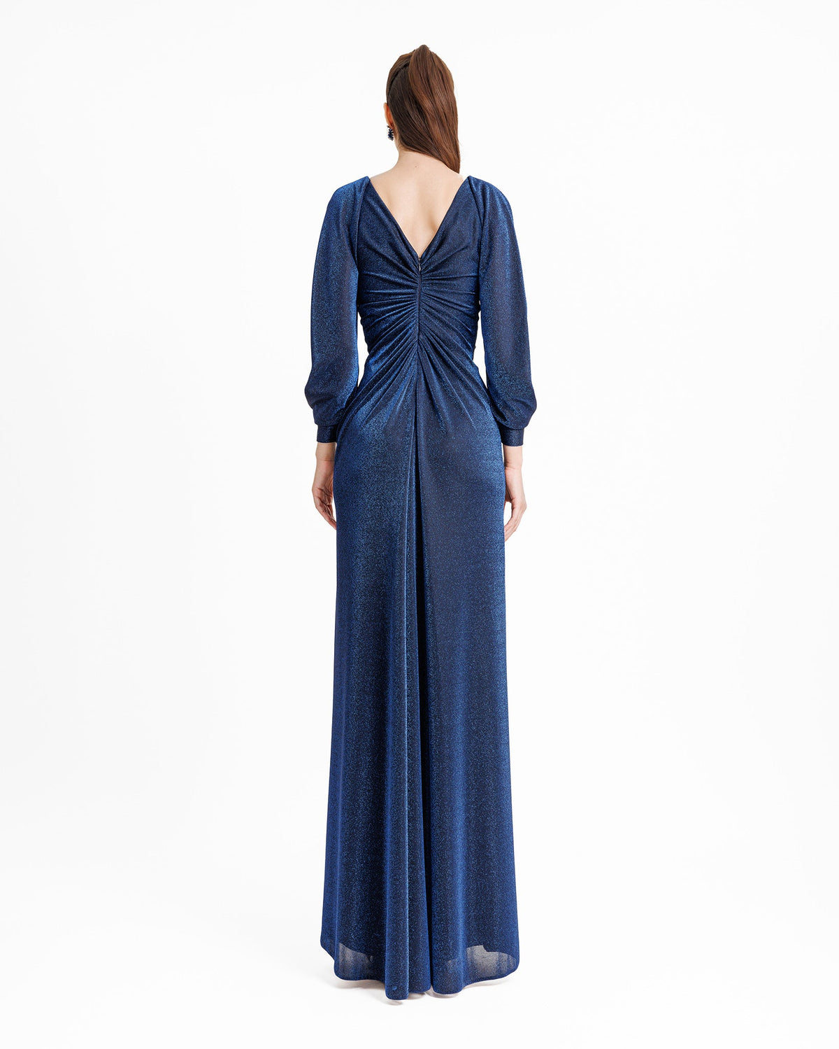 Long Sleeve Gathered Dress