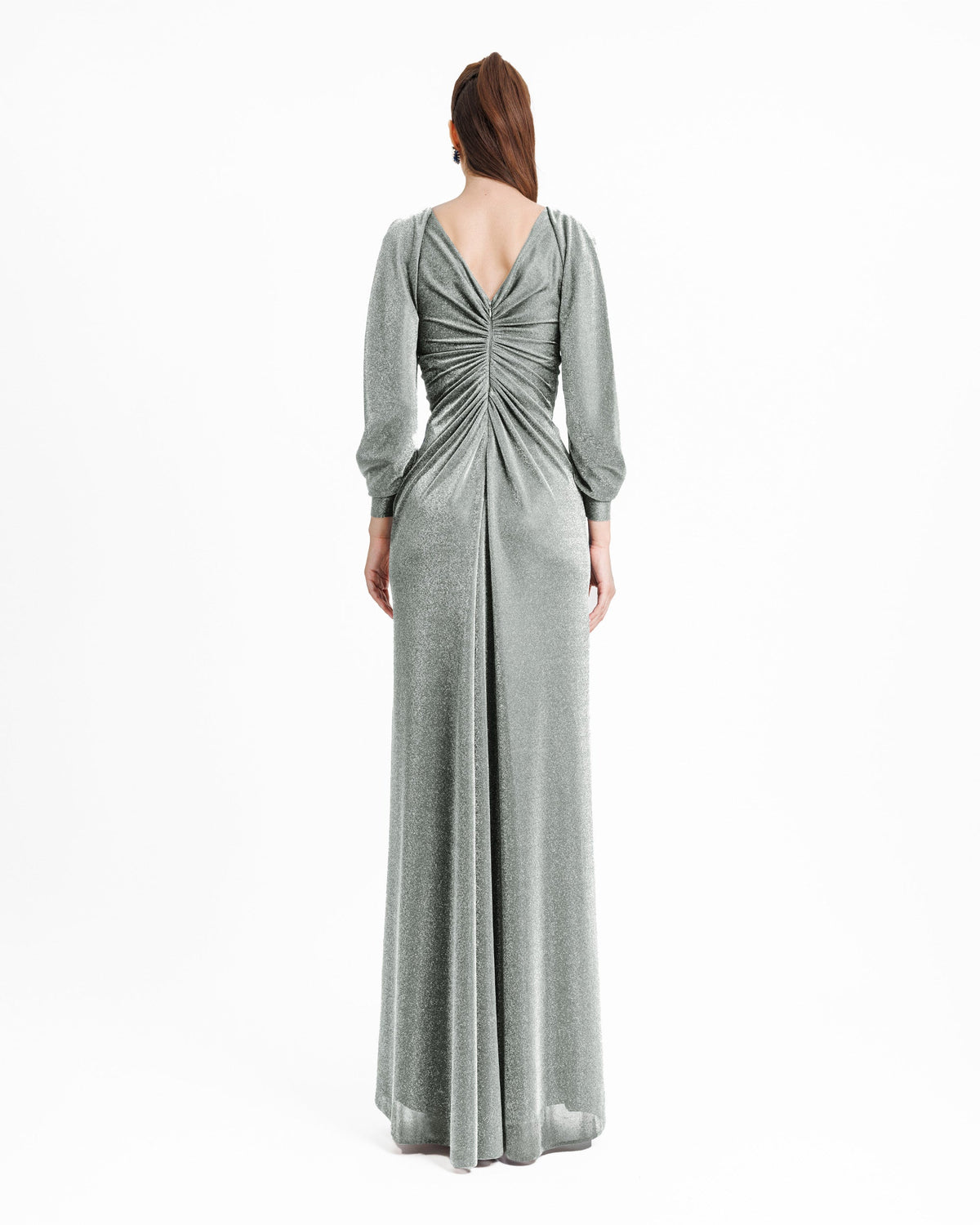 Long Sleeve Gathered Dress