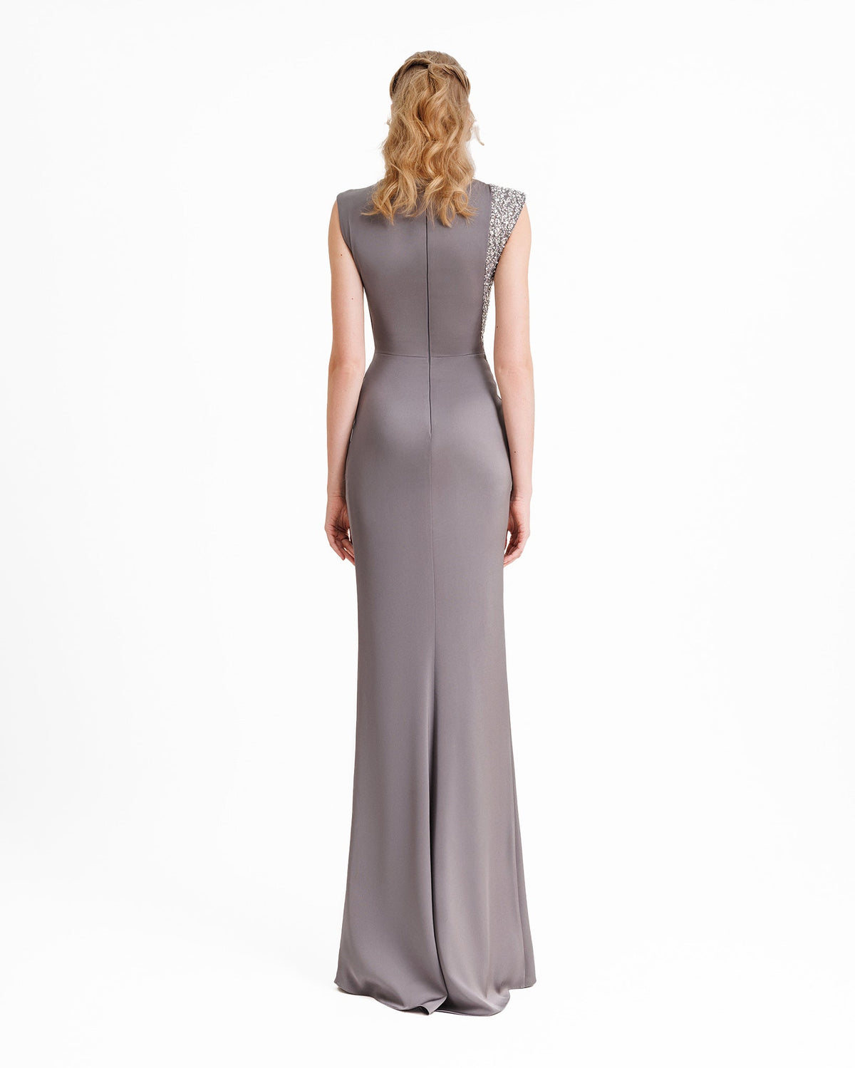 Slim-cut Dress with Drapings on the Waist