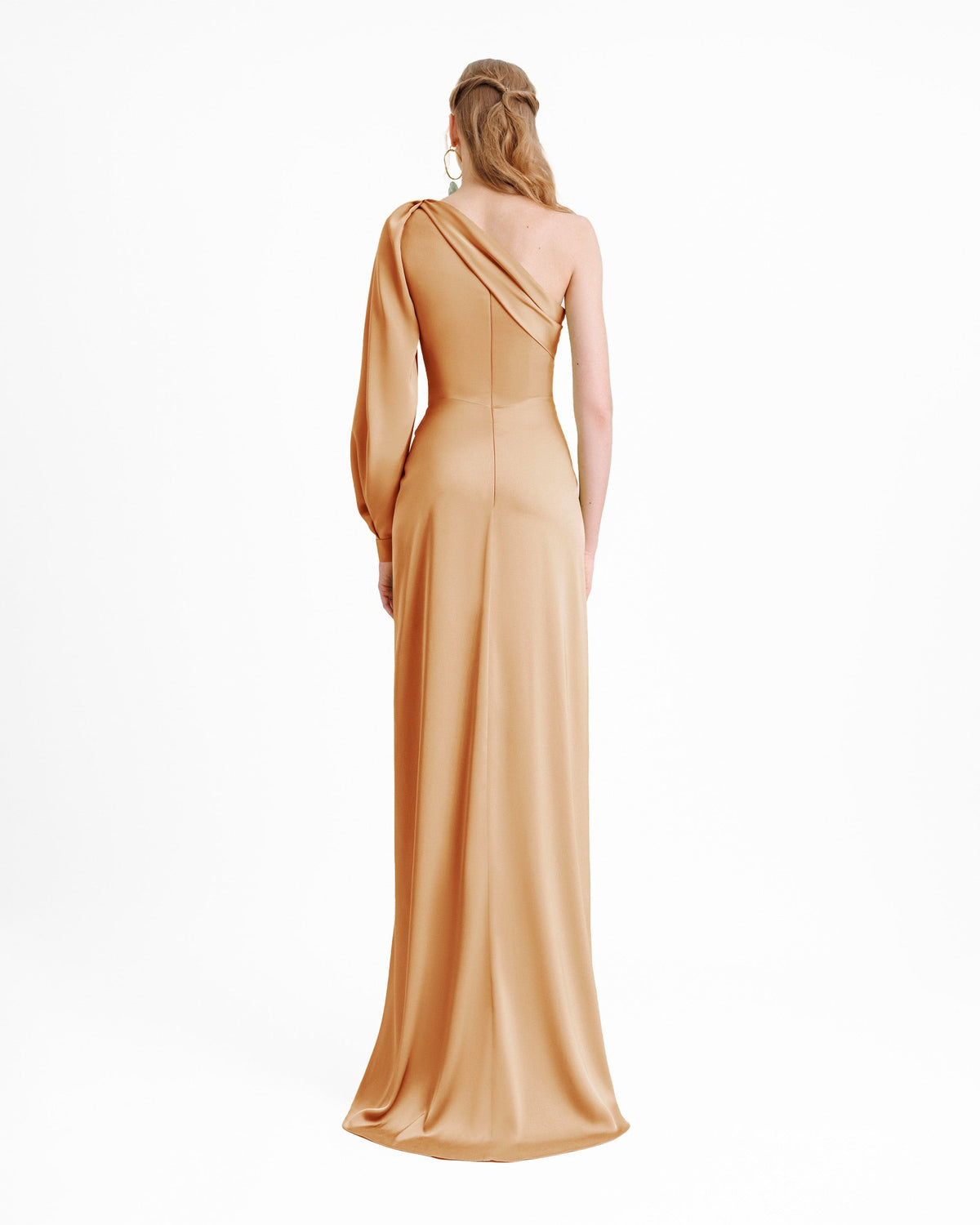 One-shoulder Draped Dress