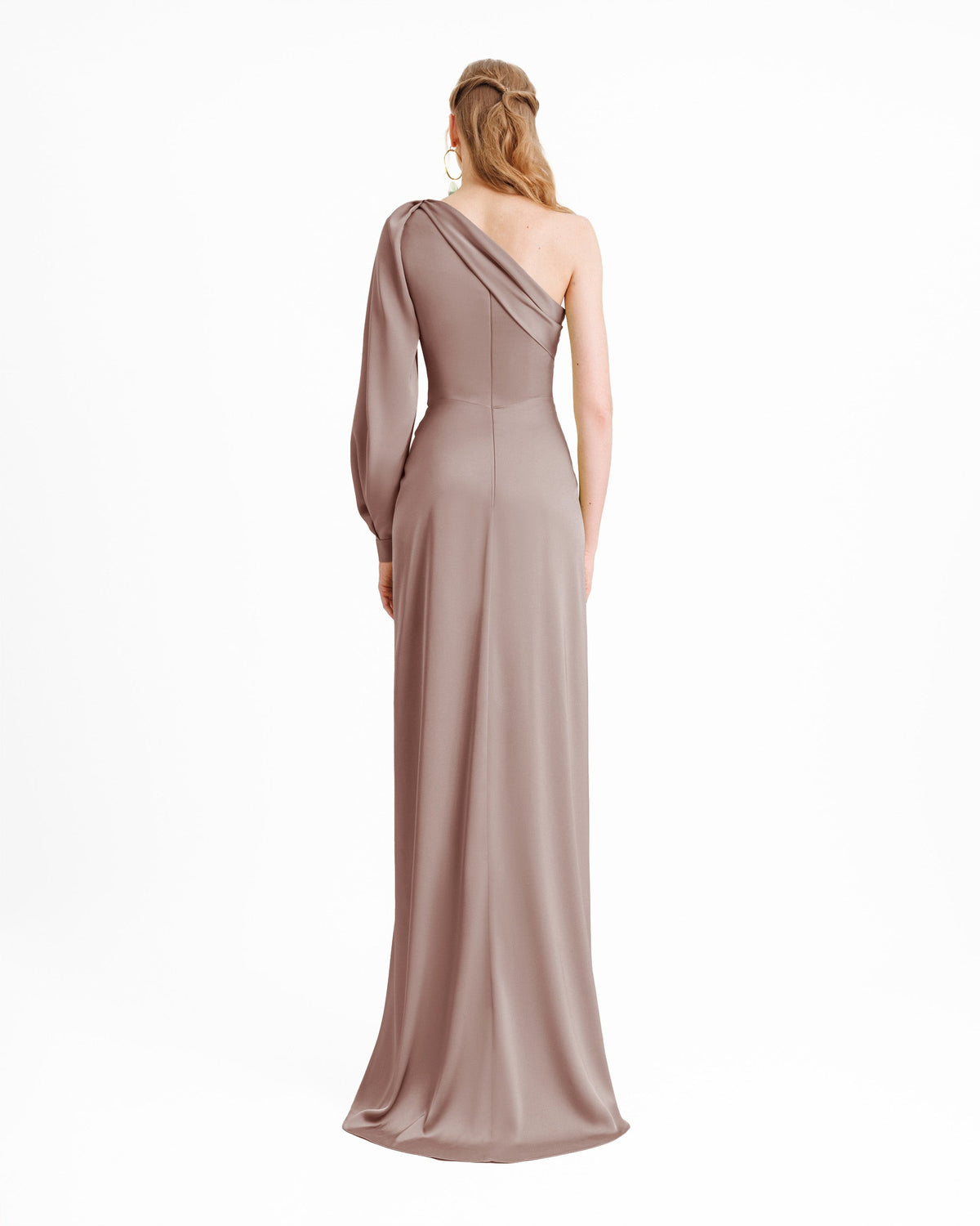 One-shoulder Draped Dress