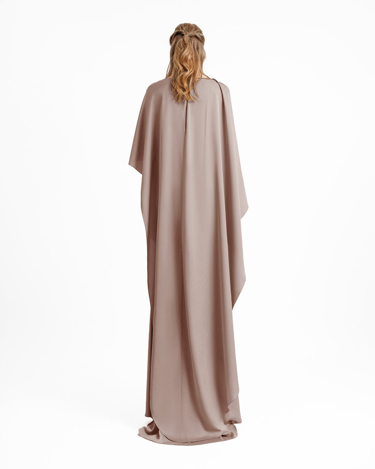 Asymmetrical Sleeve Cape-Like Dress