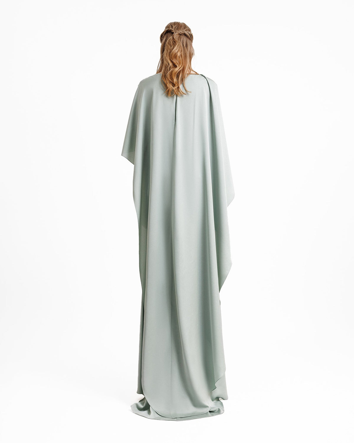 Asymmetrical Sleeve Cape-Like Dress