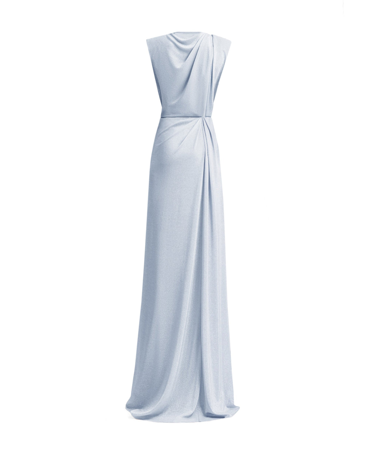 V-neckline Dress With Waist Drapings