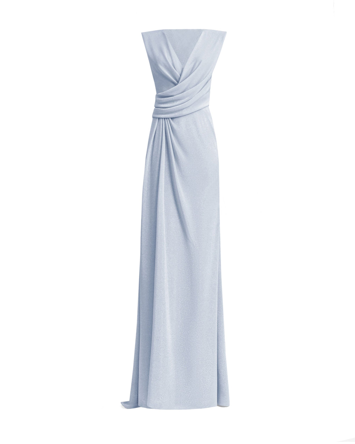 V-neckline Dress With Waist Drapings