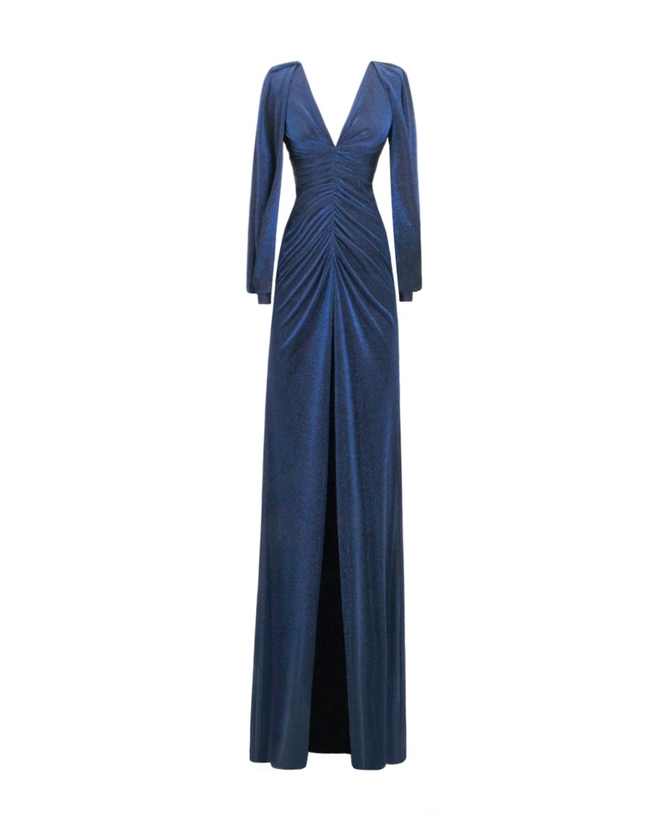 Long Sleeve Gathered Dress
