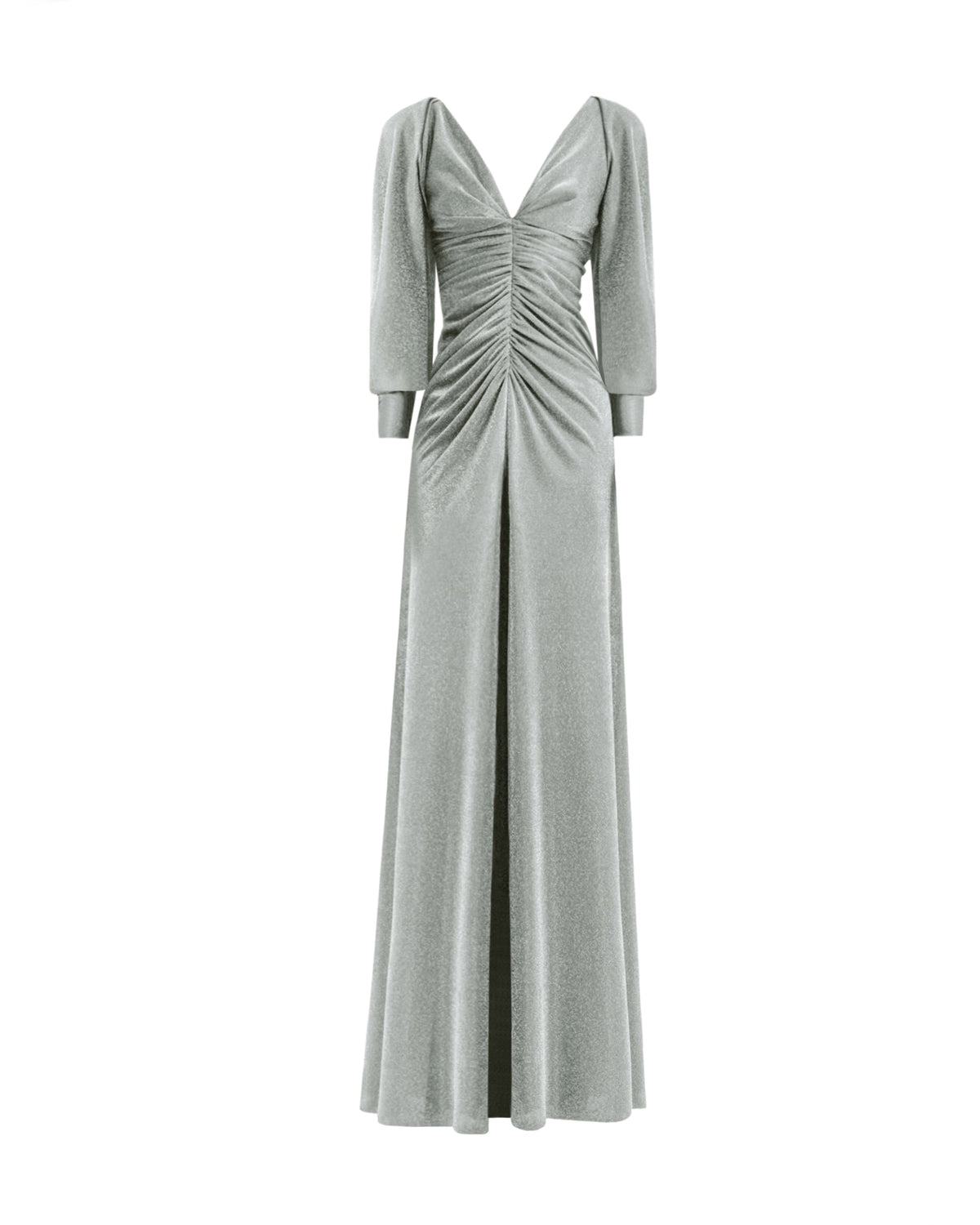 Long Sleeve Gathered Dress