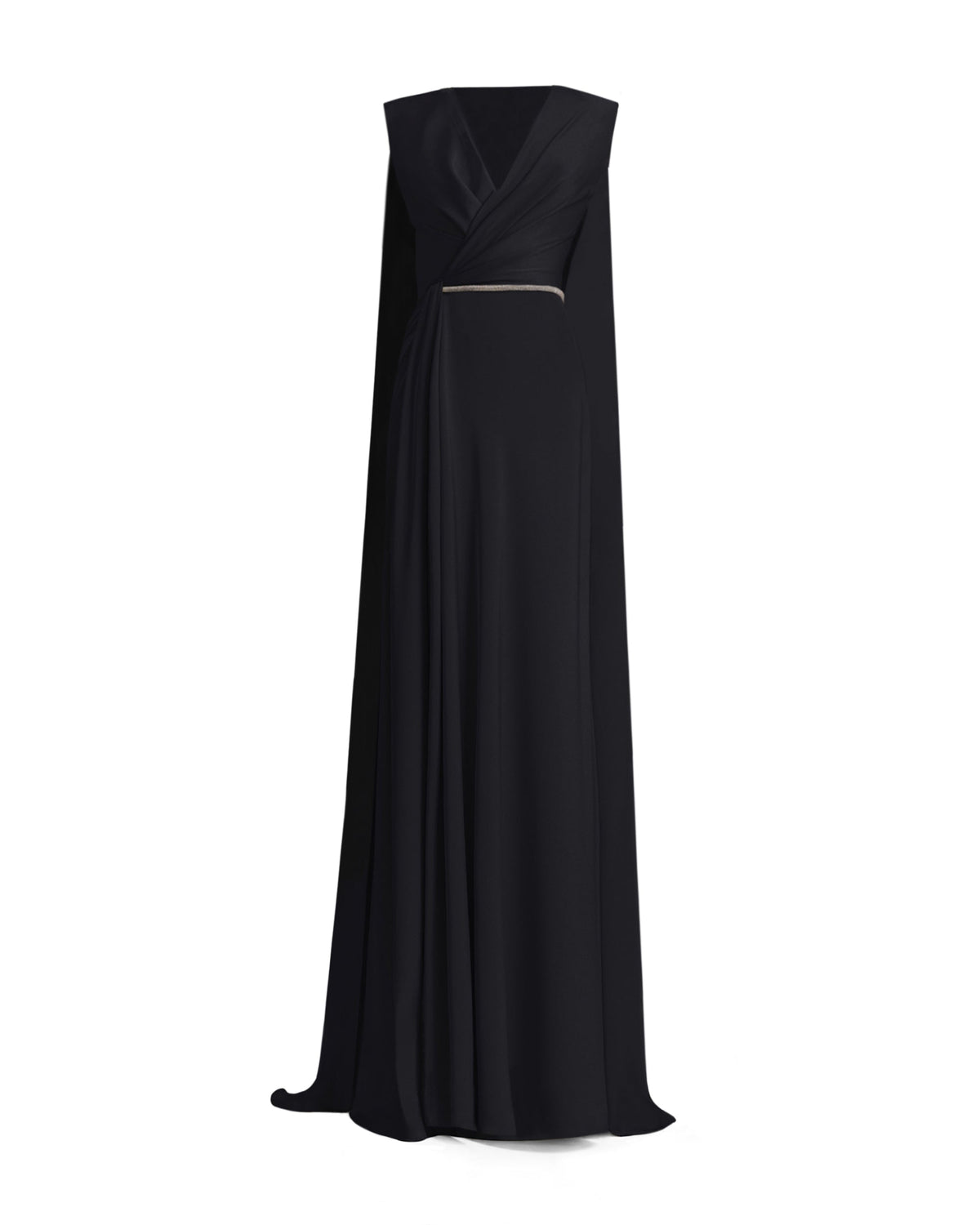 V-neckline With Cape-like Back Dress