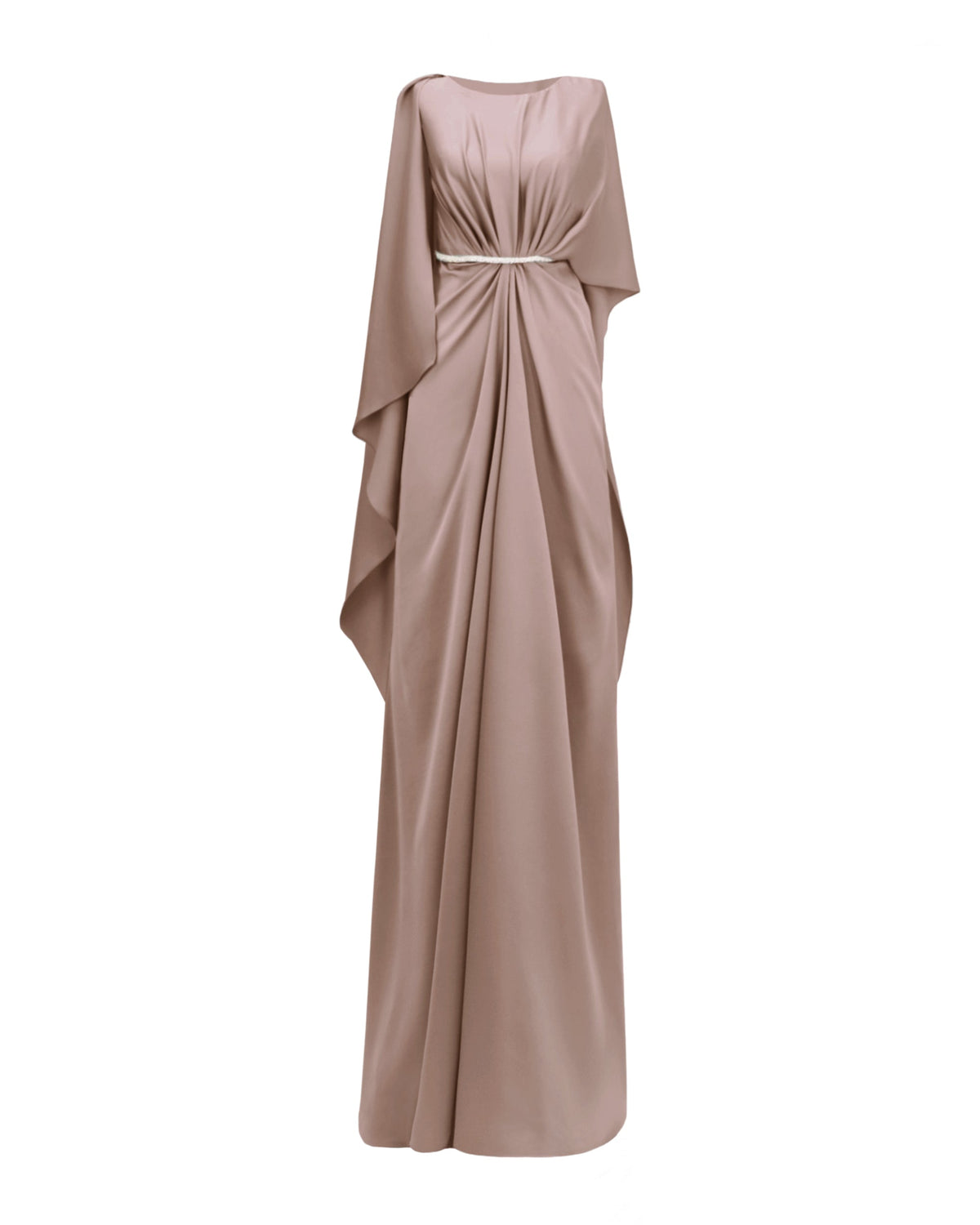 Asymmetrical Sleeve Cape-Like Dress