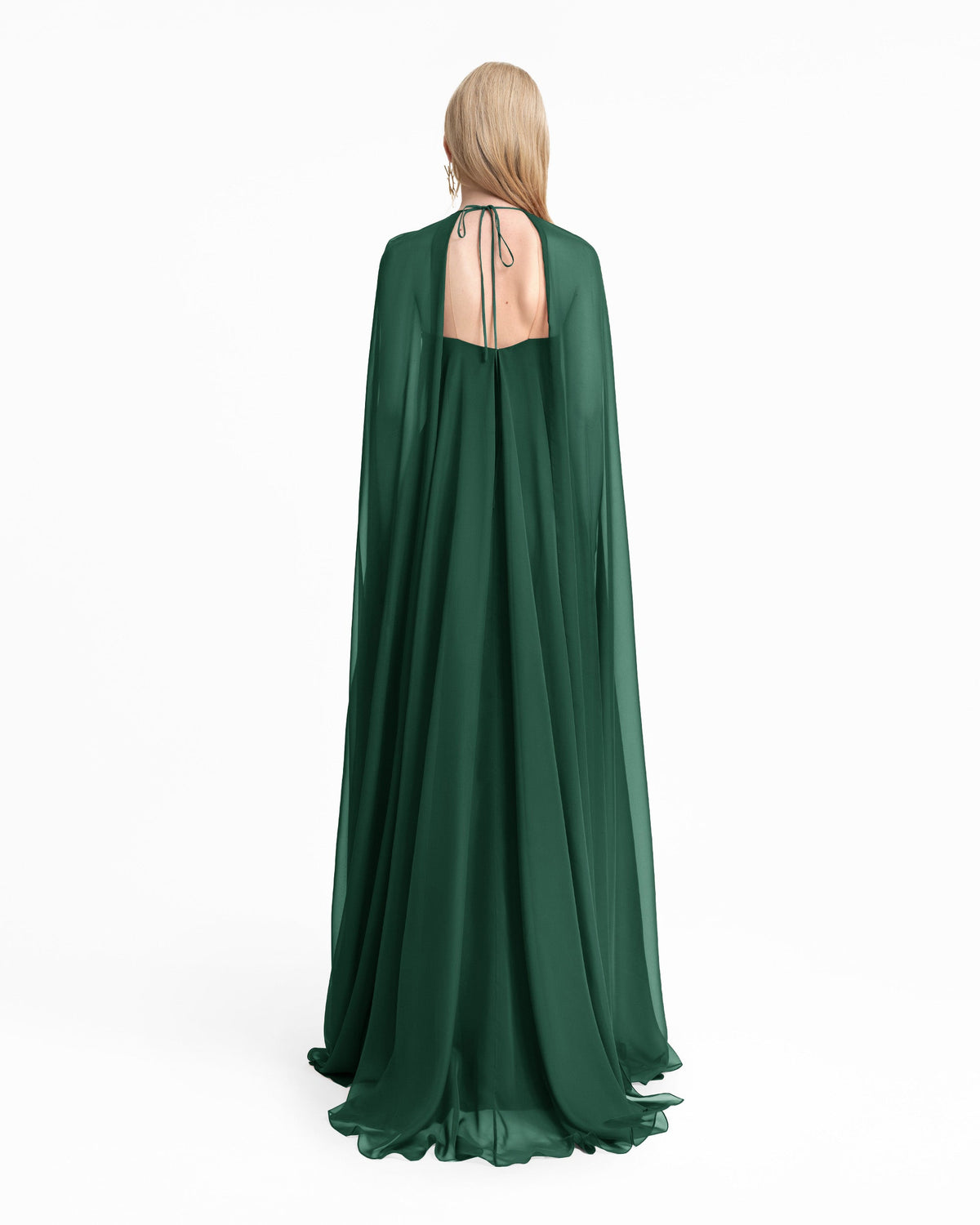 Bow Detail Dress with Cape Sleeves
