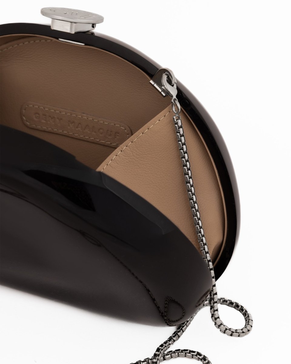Glossy Sculpted Clutch