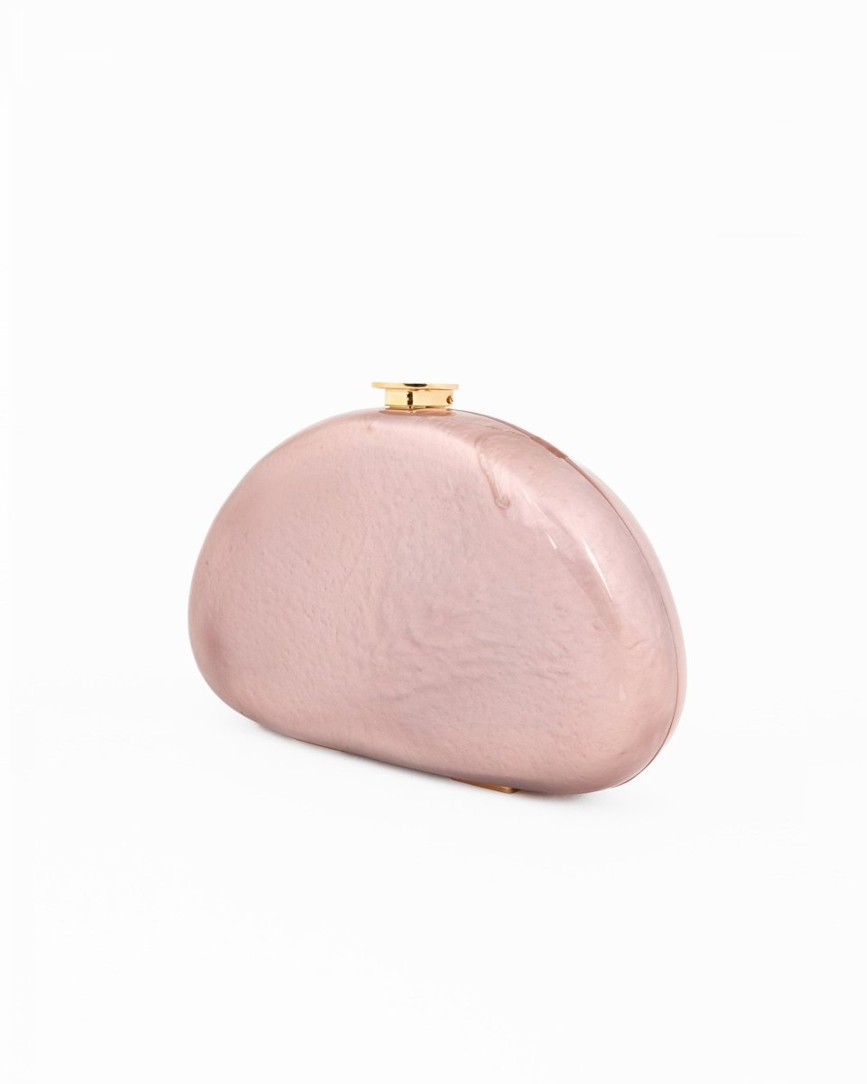 Glossy Sculpted Clutch