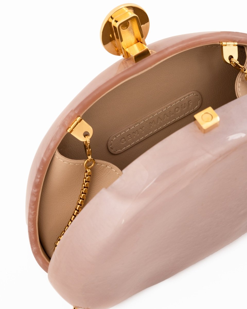 Glossy Sculpted Clutch