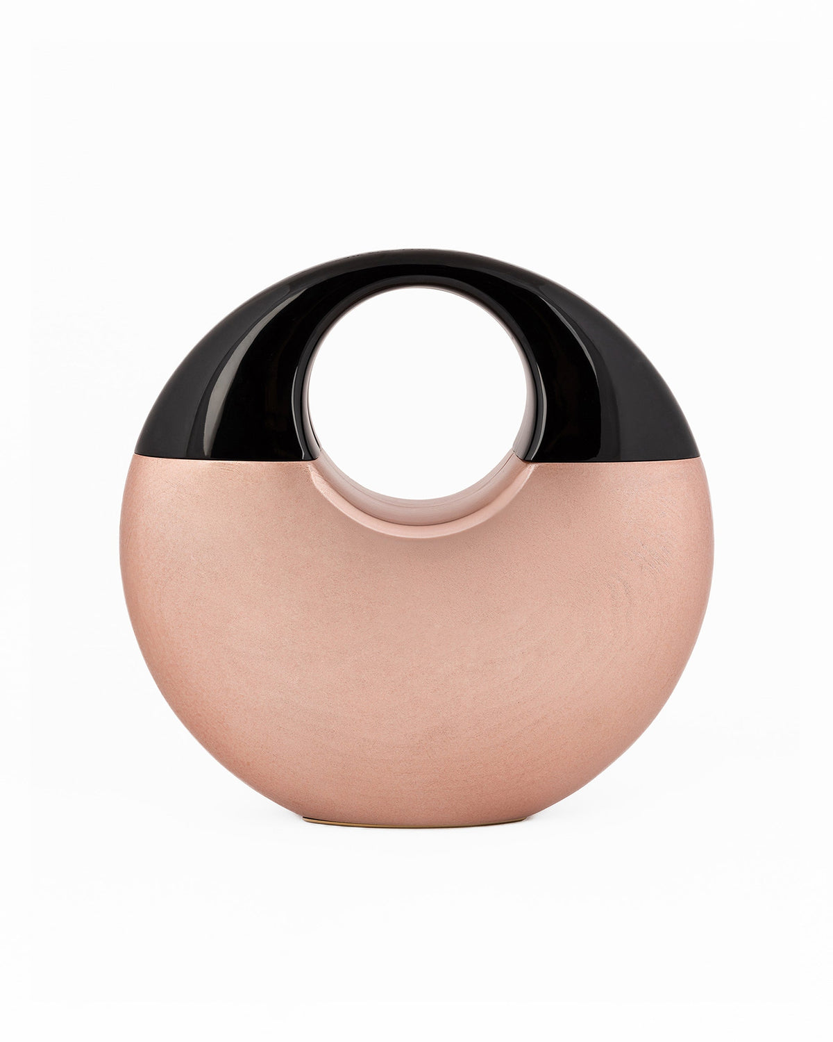 Sculptural Glossy Wooden Clutch